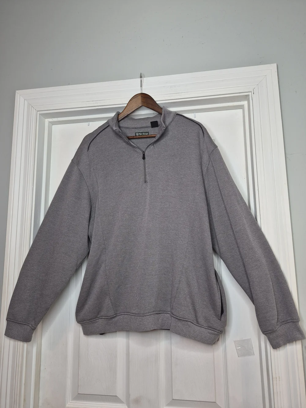 Pro Tour Men's Half-Zip Pullover Sweater - Gray Xl